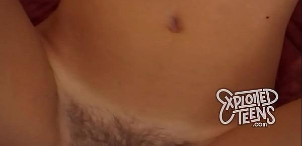  Watch this teen with a hairy pussy and dreadlocks suck cock